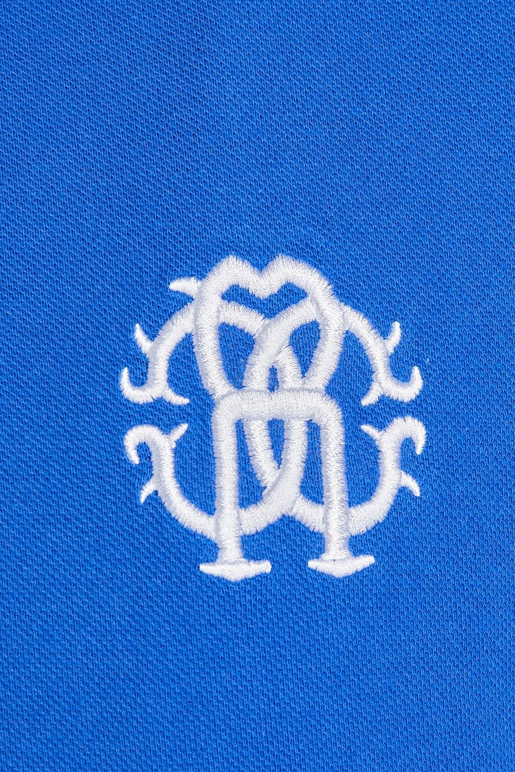 ROBERTO CAVALLI Logo-embroidered cotton-piqué polo shirt