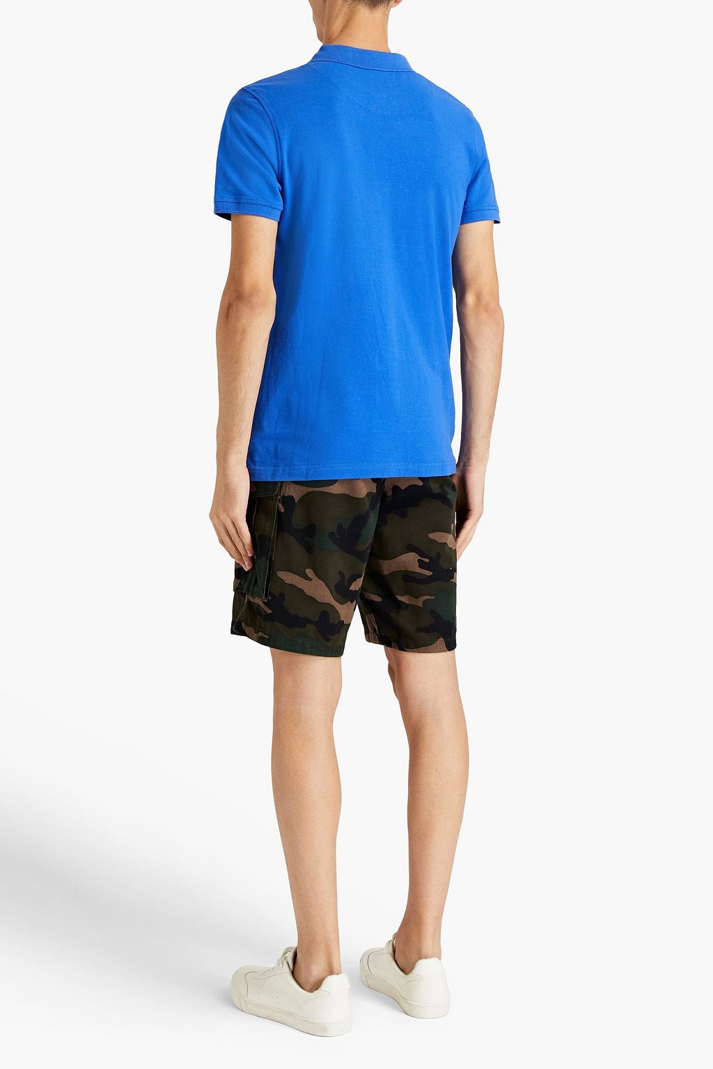 ROBERTO CAVALLI Logo-embroidered cotton-piqué polo shirt