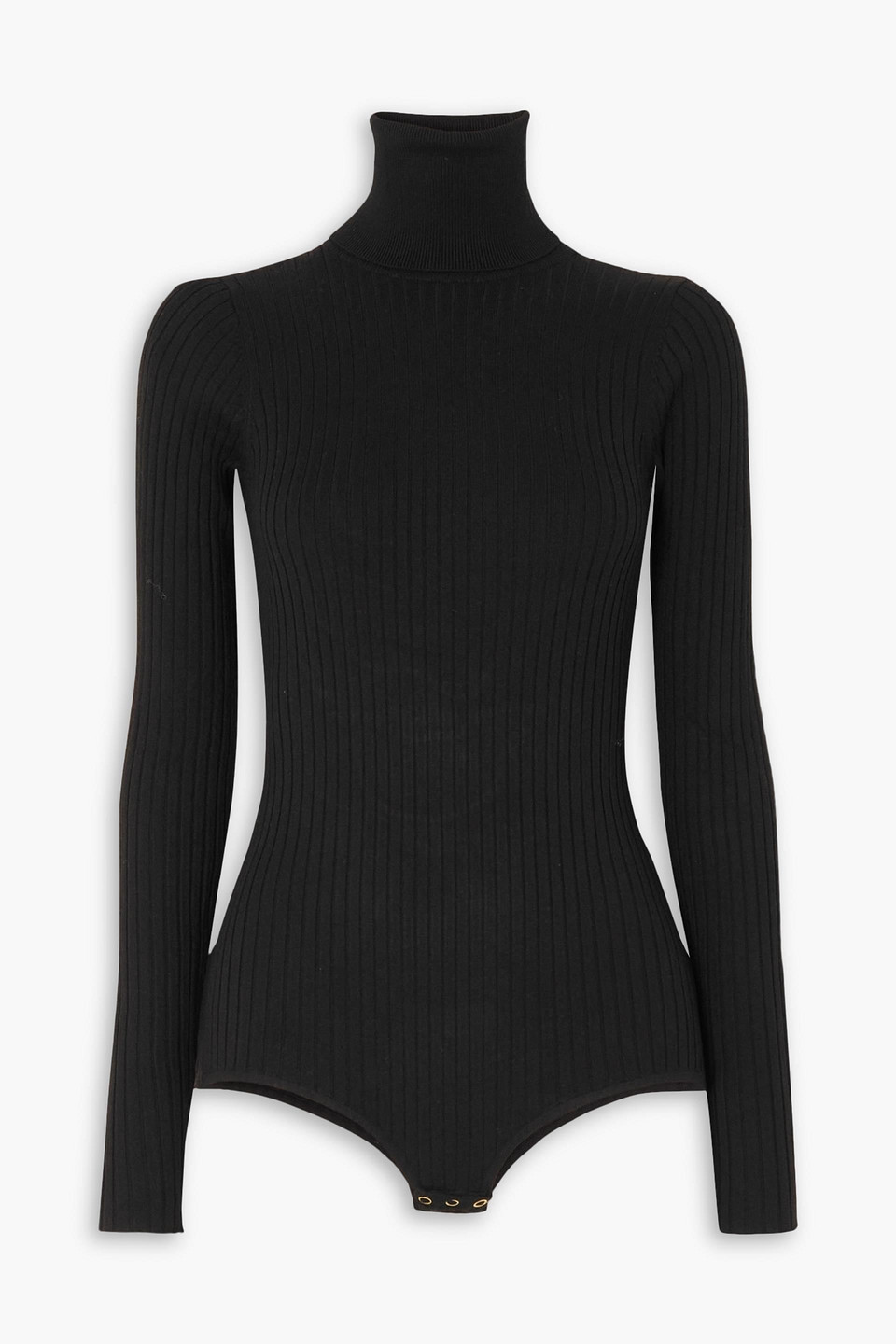 Dodo Bar Or Lewis Crystal-embellished Cutout Ribbed-knit Bodysuit In Black