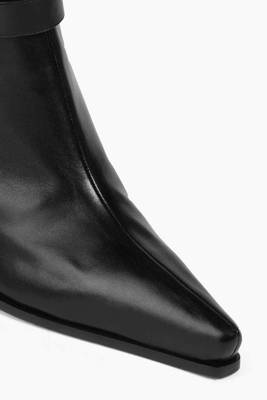 GIUSEPPE ZANOTTI بوت بطول الكاحل من الساتان بحواف من الجلد بتصميم مزركش
