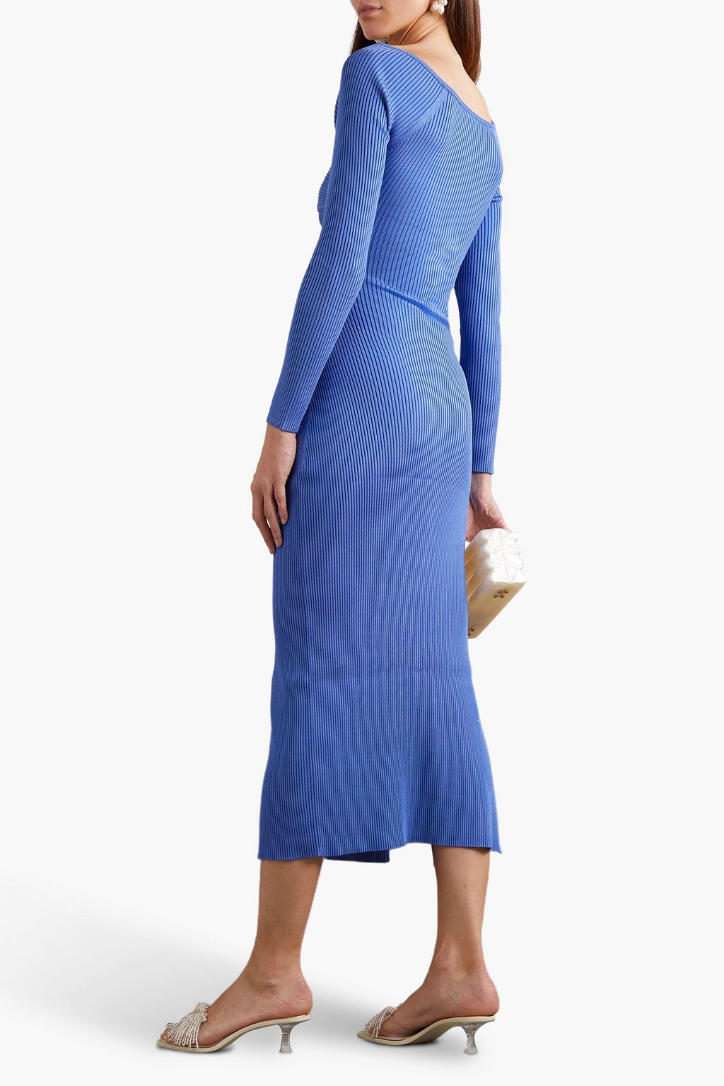 CULT GAIA Melissa twisted cutout ribbed-knit midi dress