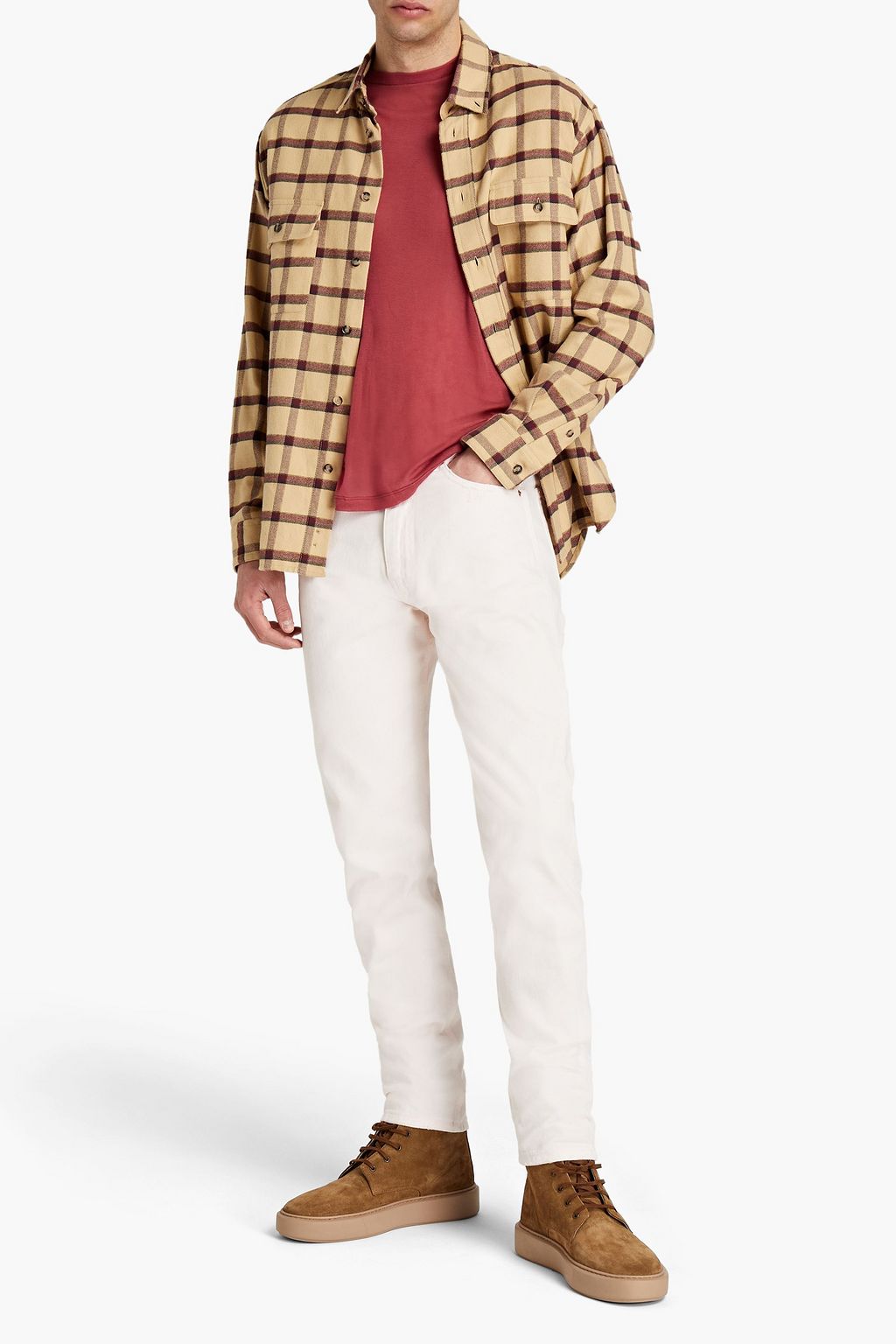 ASPESI Slim-fit distressed denim jeans