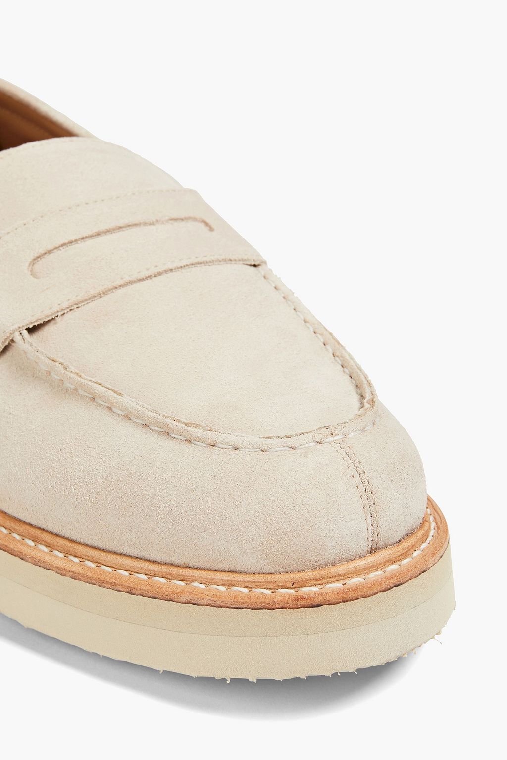 GRENSON Peter suede platform penny loafers