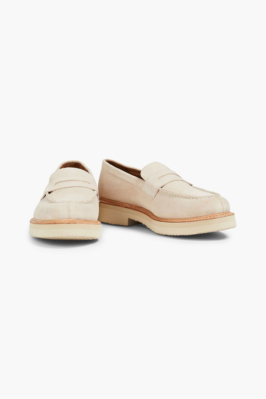 GRENSON Peter suede platform penny loafers