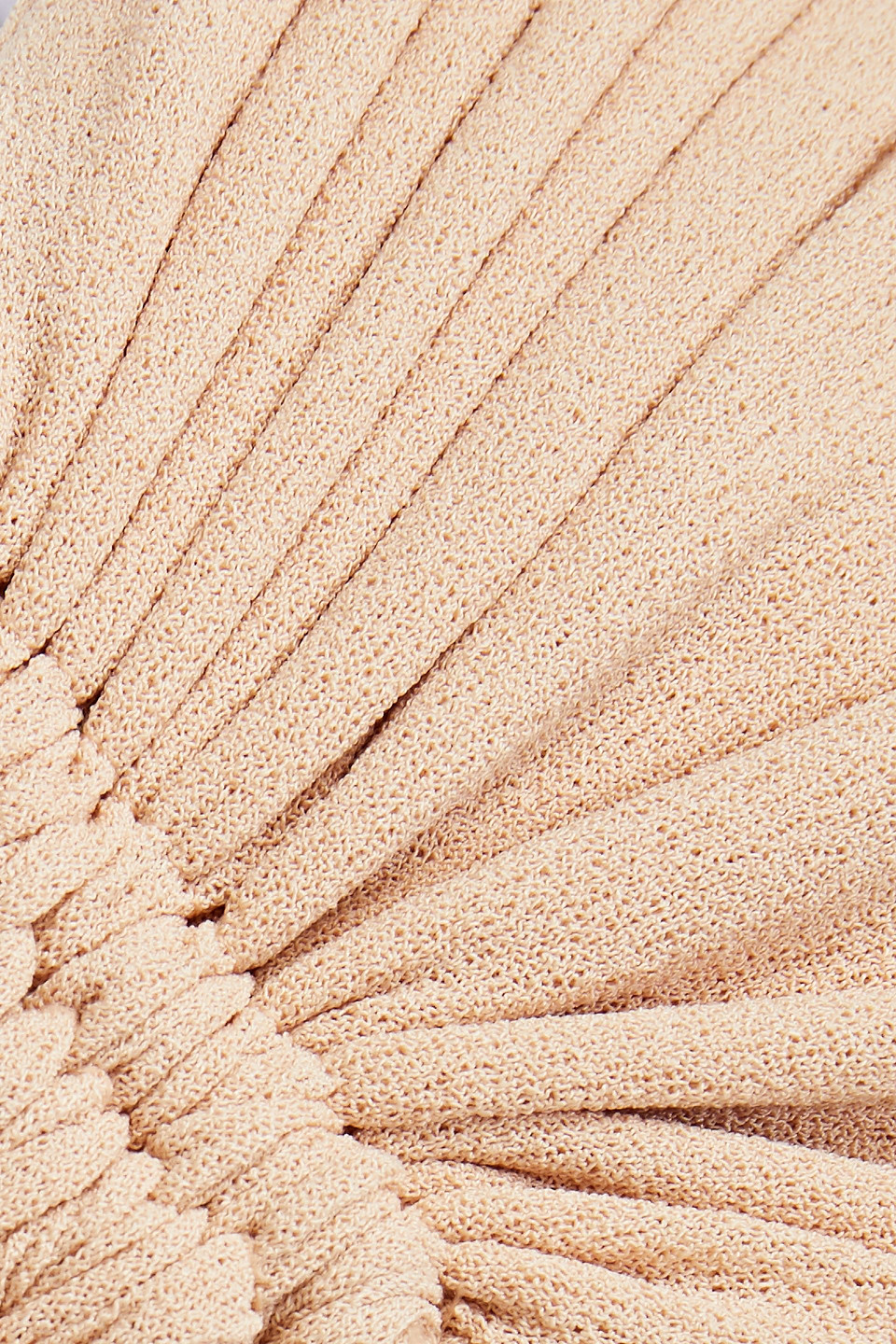 Dion Lee Cropped Ruched Crepe Top In Blush