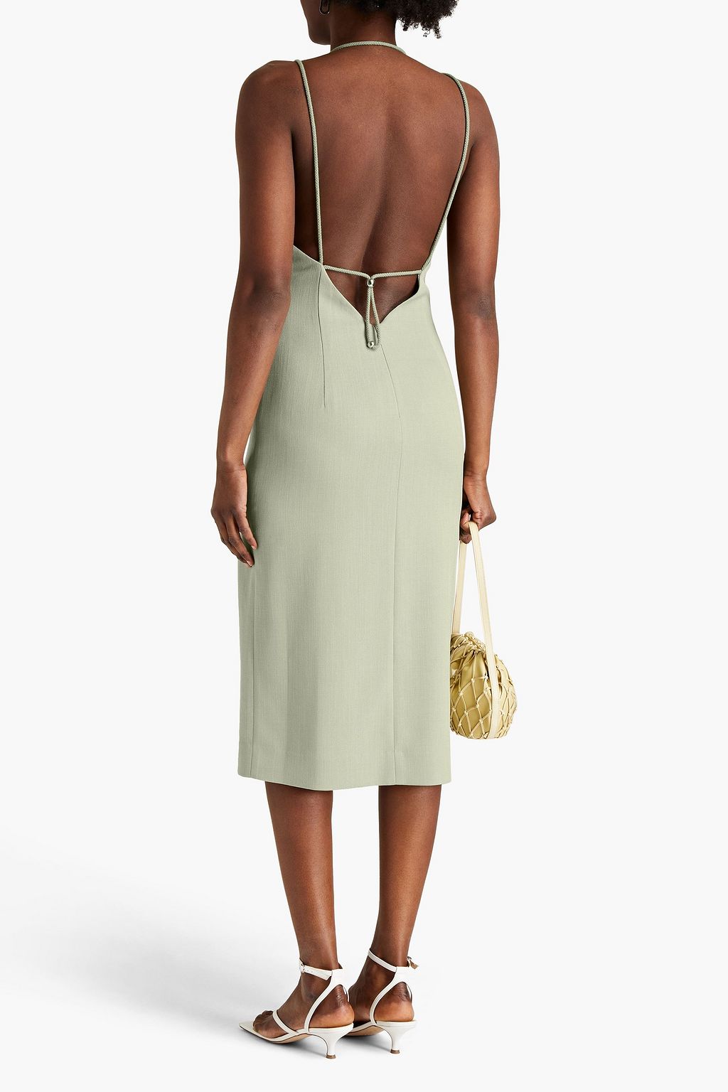 DION LEE Open-back woven midi dress