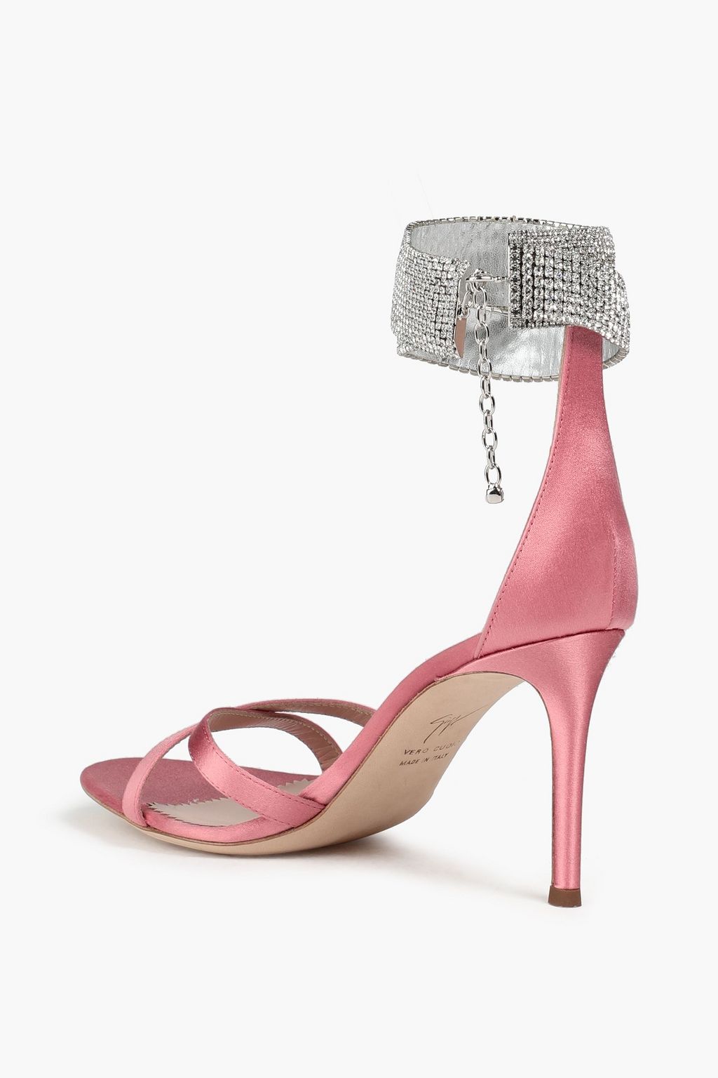 GIUSEPPE ZANOTTI Crystal-embellished satin sandals