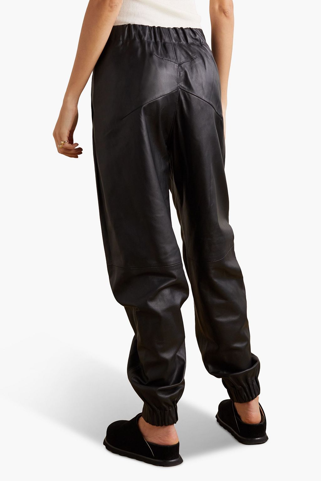 BASSIKE Leather track pants