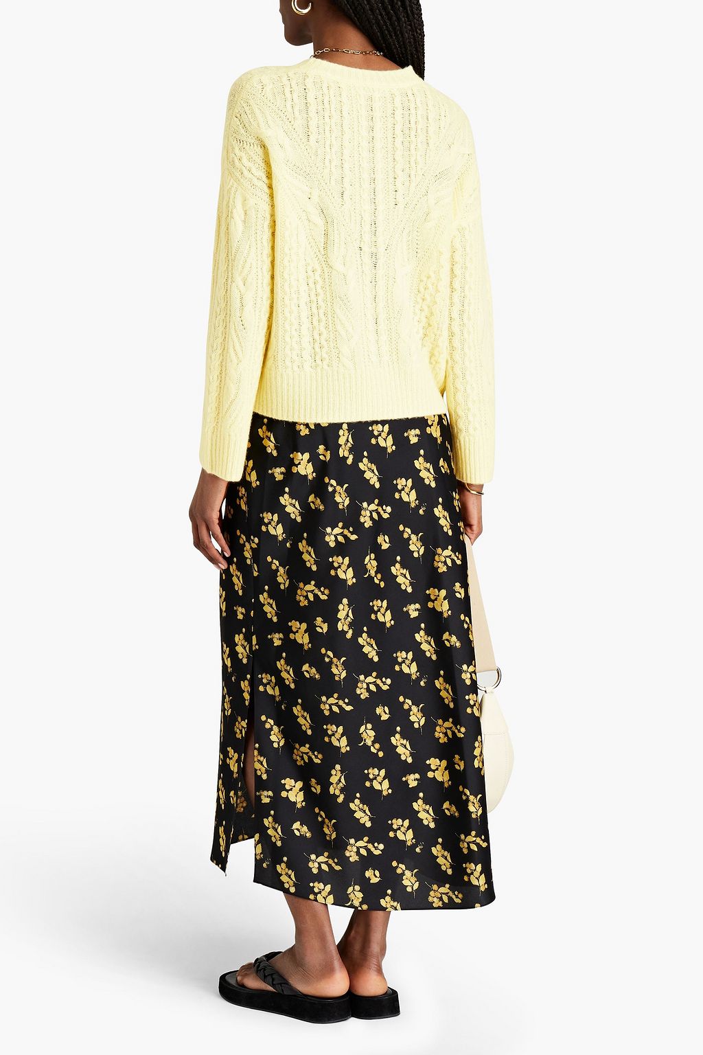 VINCE. Mélange cable-knit sweater