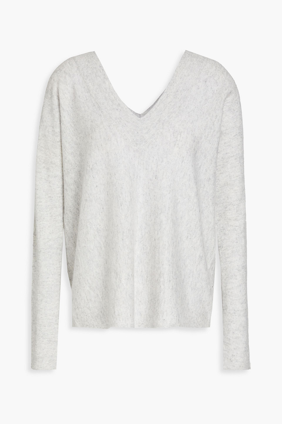 vince. - linen and cashmere-blend sweater - gray - l