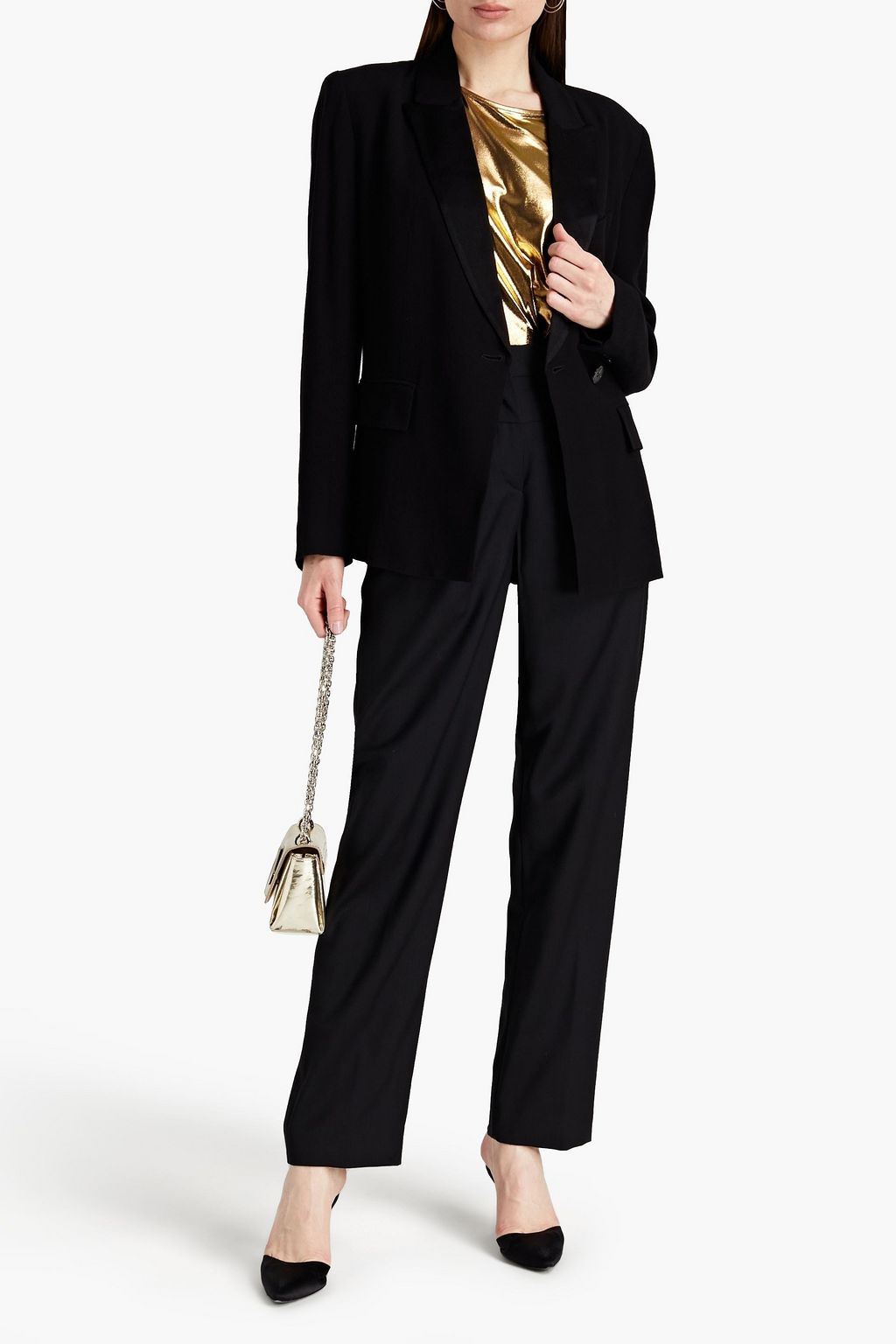 BA&SH Satin-crepe blazer