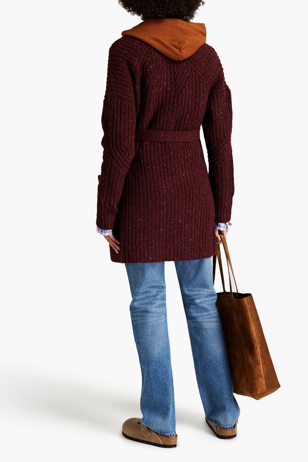 RAG & BONE Ribbed Donegal recycled wool-blend cardigan