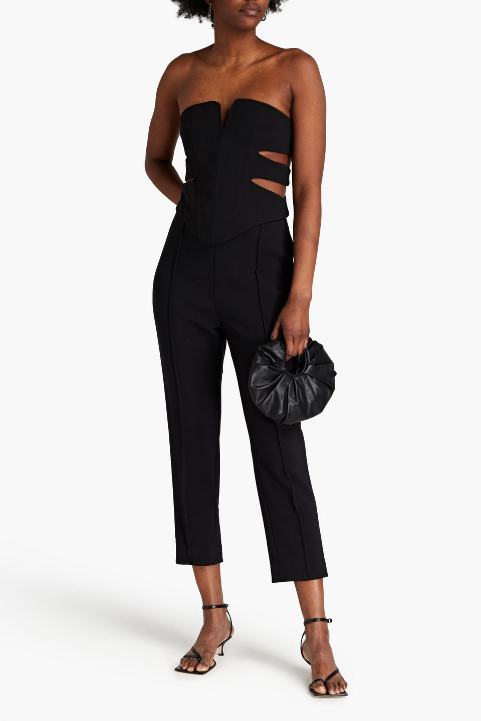 Dion Lee Cropped Stretch-crepe Tapered Trousers