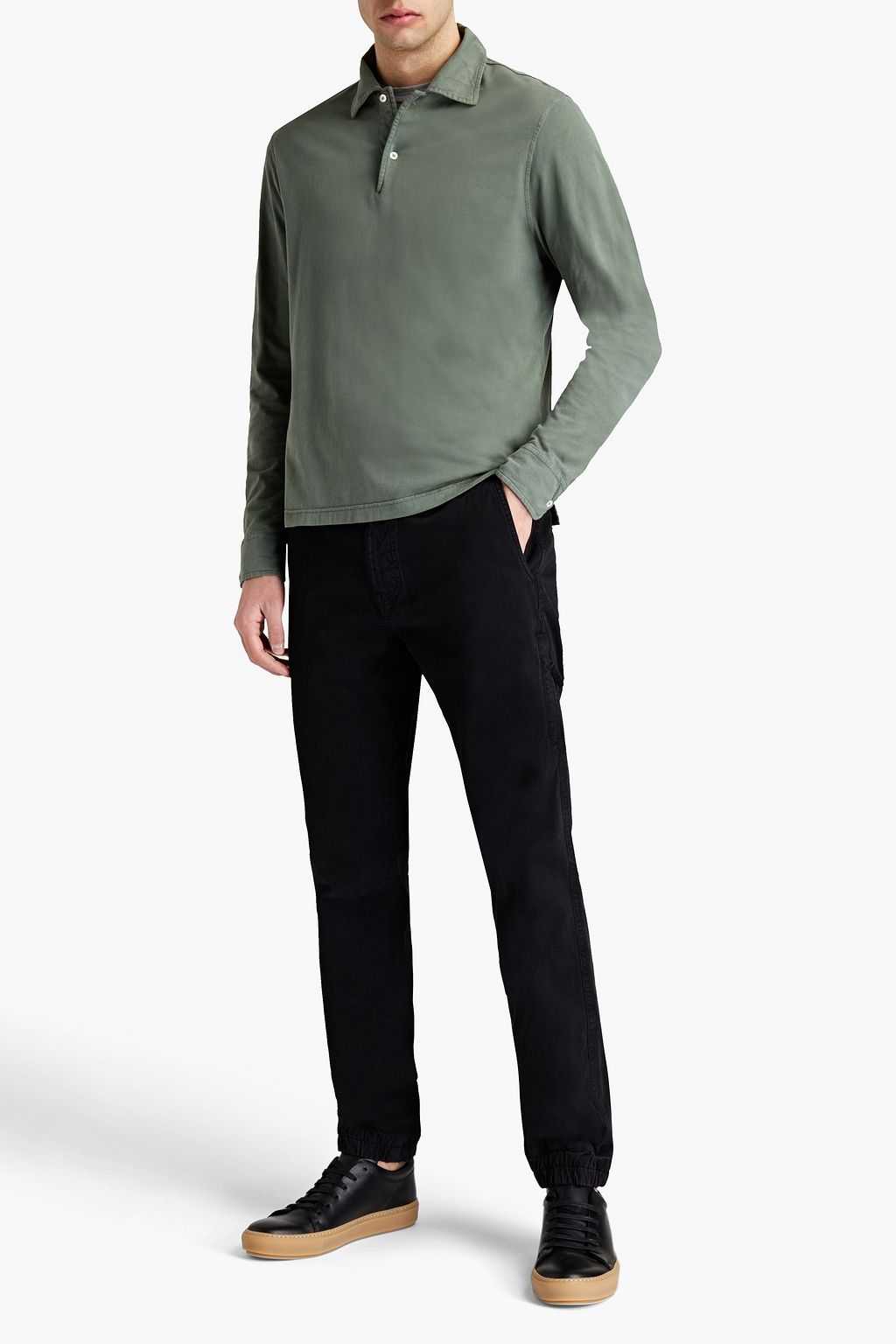 ASPESI Cotton-jersey polo shirt