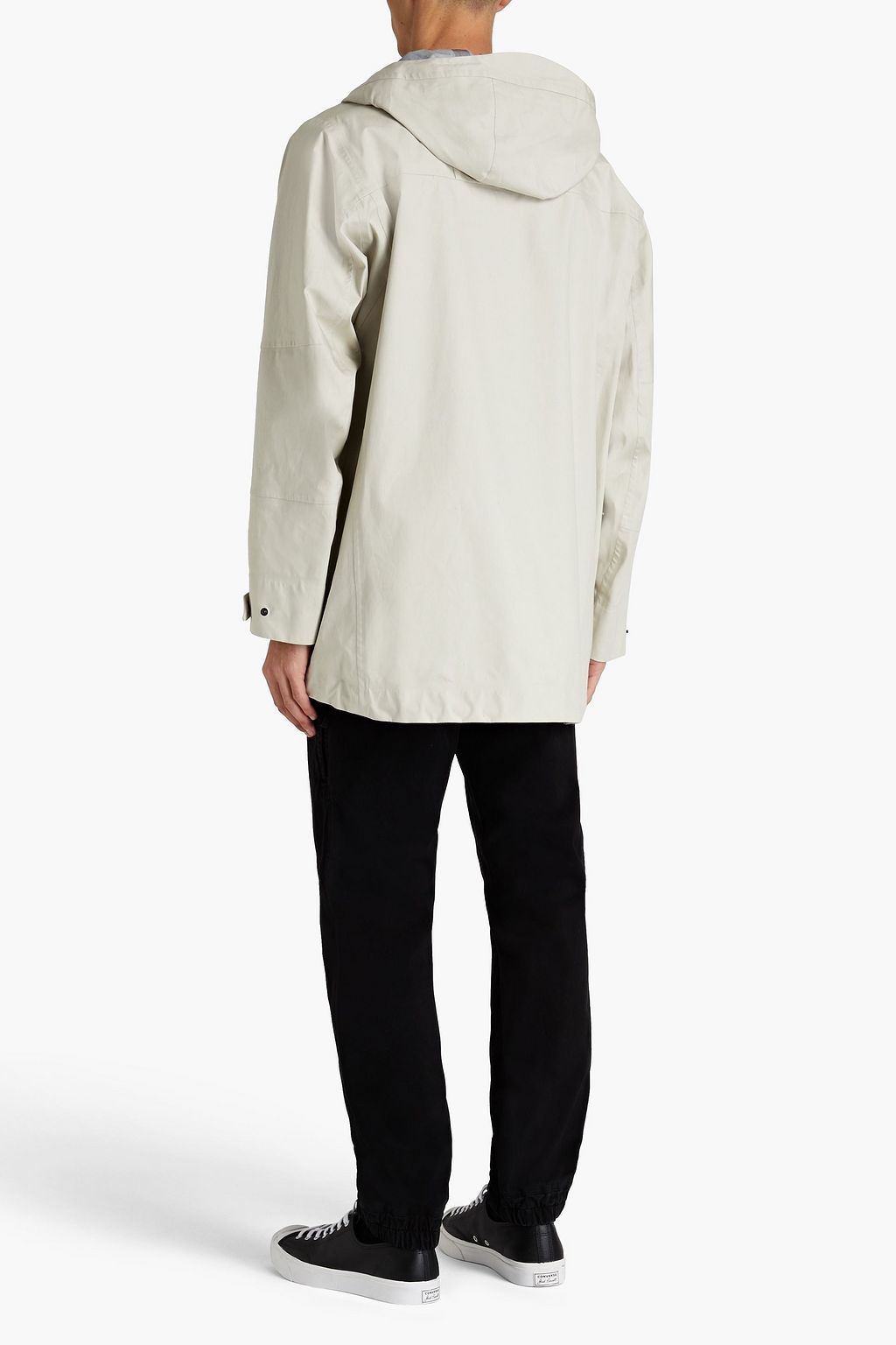 ASPESI Cotton-blend shell hooded jacket