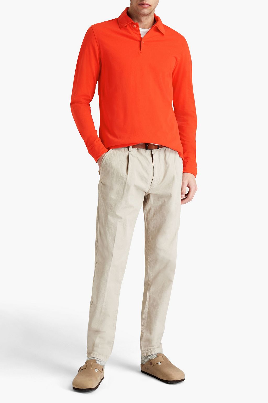 ASPESI Cotton-jersey polo shirt
