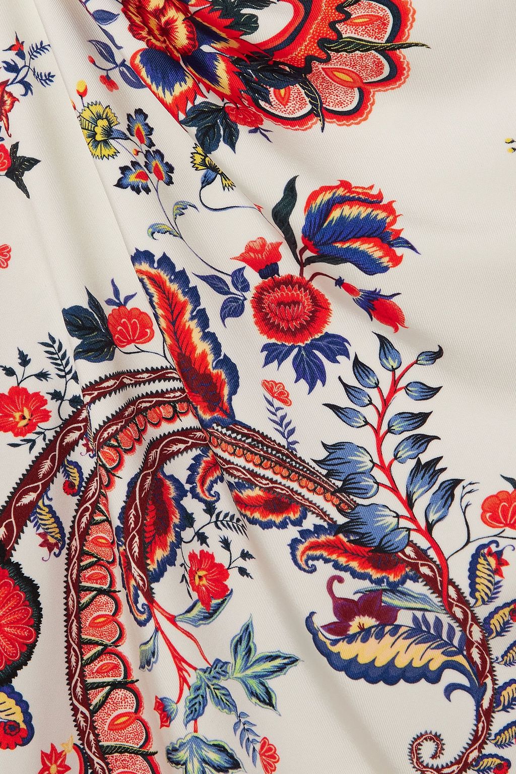RABANNE Asymmetric floral-print stretch-jersey midi dress