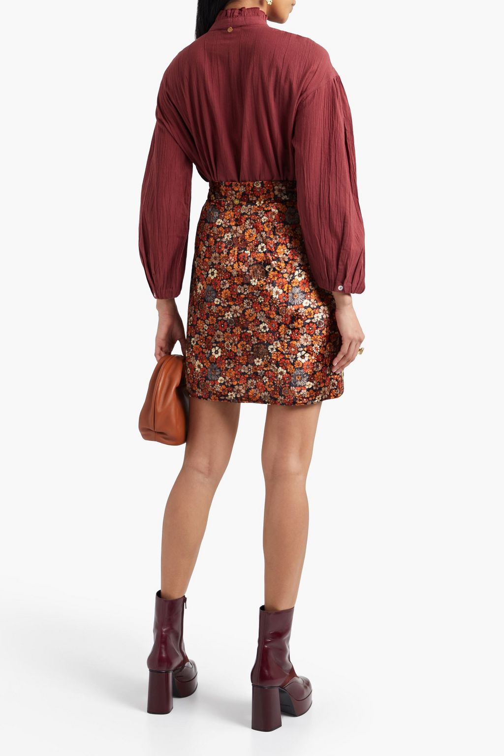 ANTIK BATIK Eugenie gathered striped cotton blouse