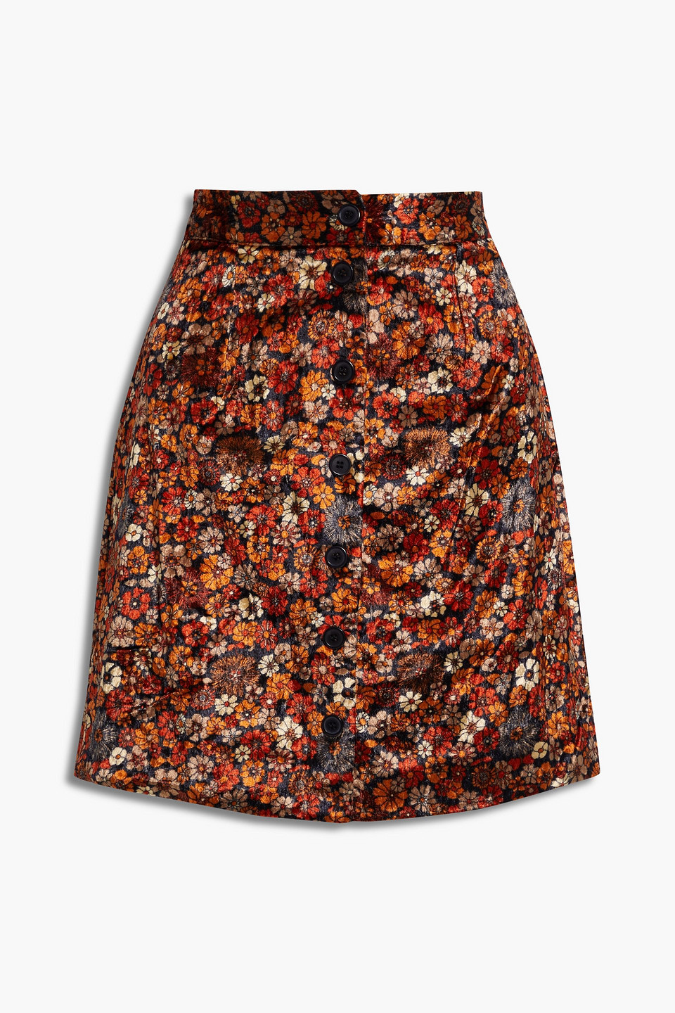 Antik Batik Paoli floral-print velvet mini skirt