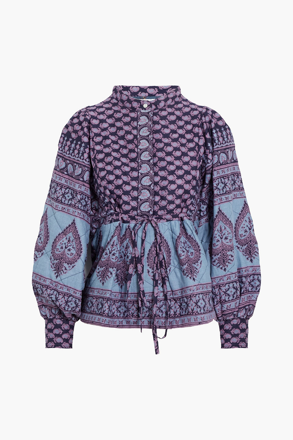 Antik Batik Maddy quilted printed cotton-voile blouse