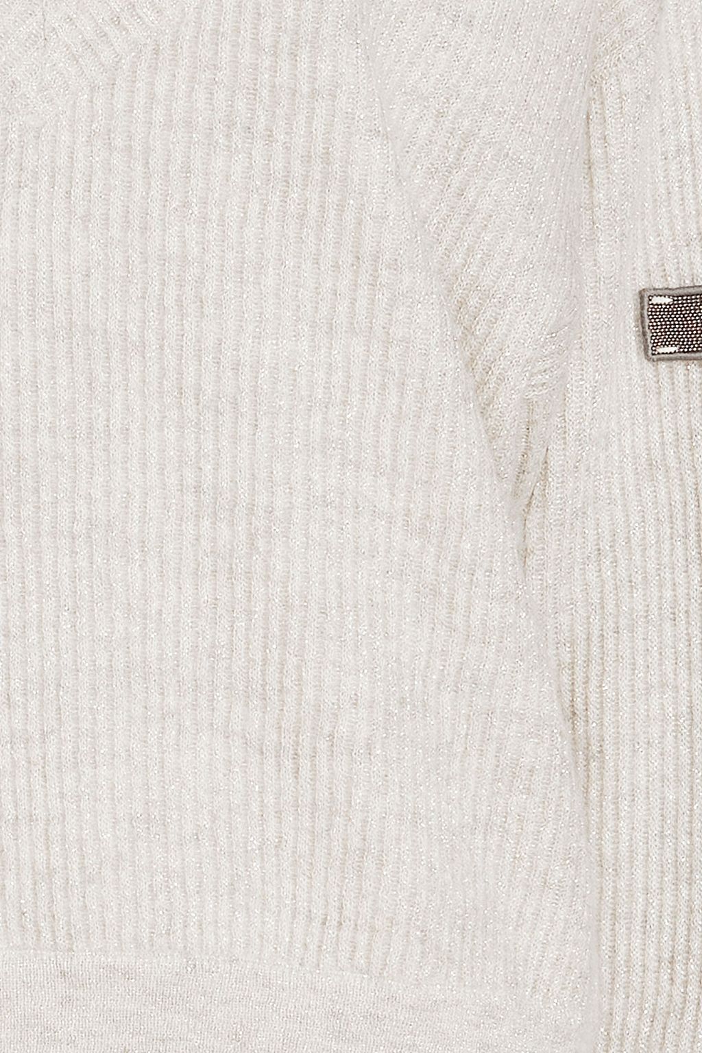 BRUNELLO CUCINELLI Rippstrickpullover mit Zierperlen