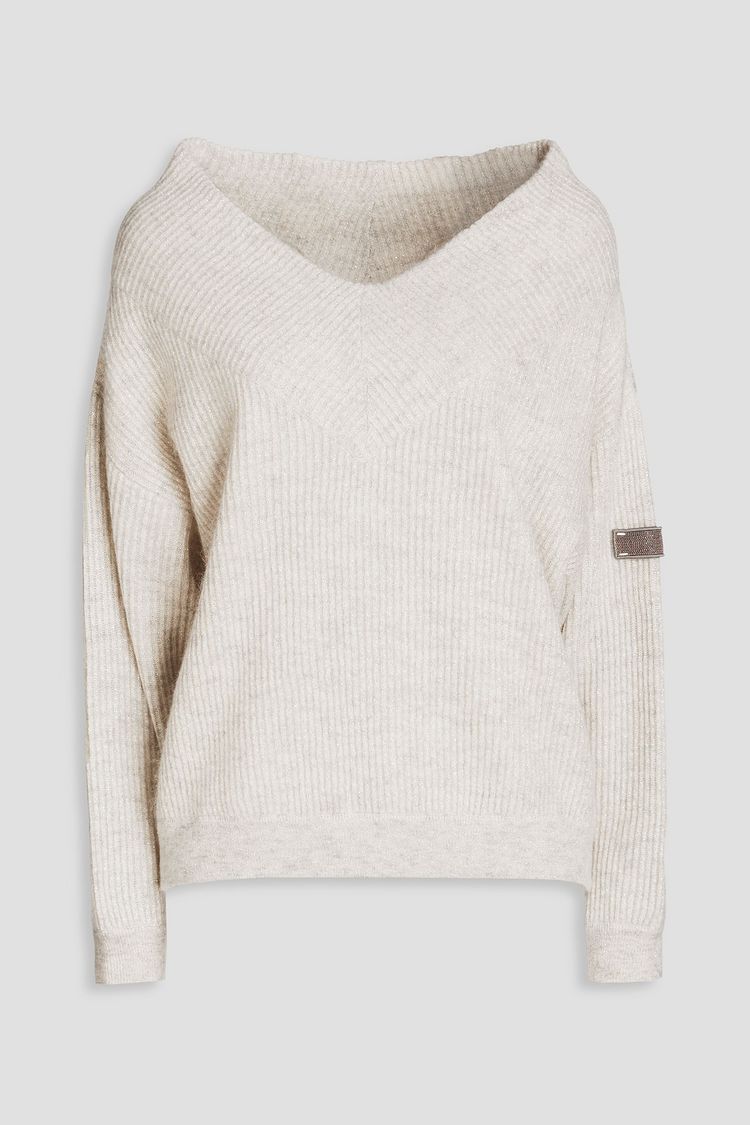 theoutnet.com | Brunello Cucinelli Rippstrickpullover mit Zierperlen