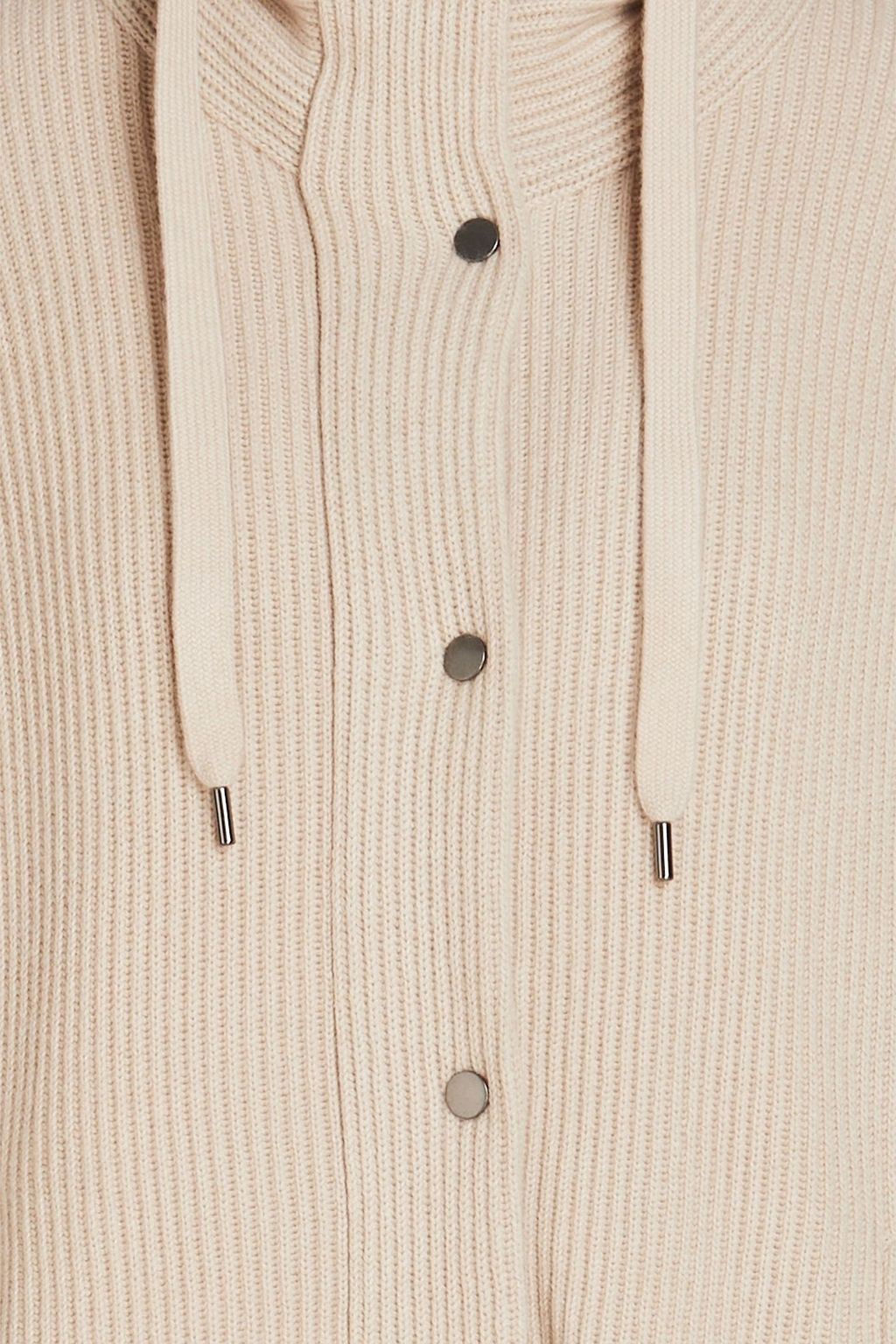 BRUNELLO CUCINELLI جاكيت بقبعة بحبكة مضلّعة وقماش عازل بطبقات مزين بالخرز