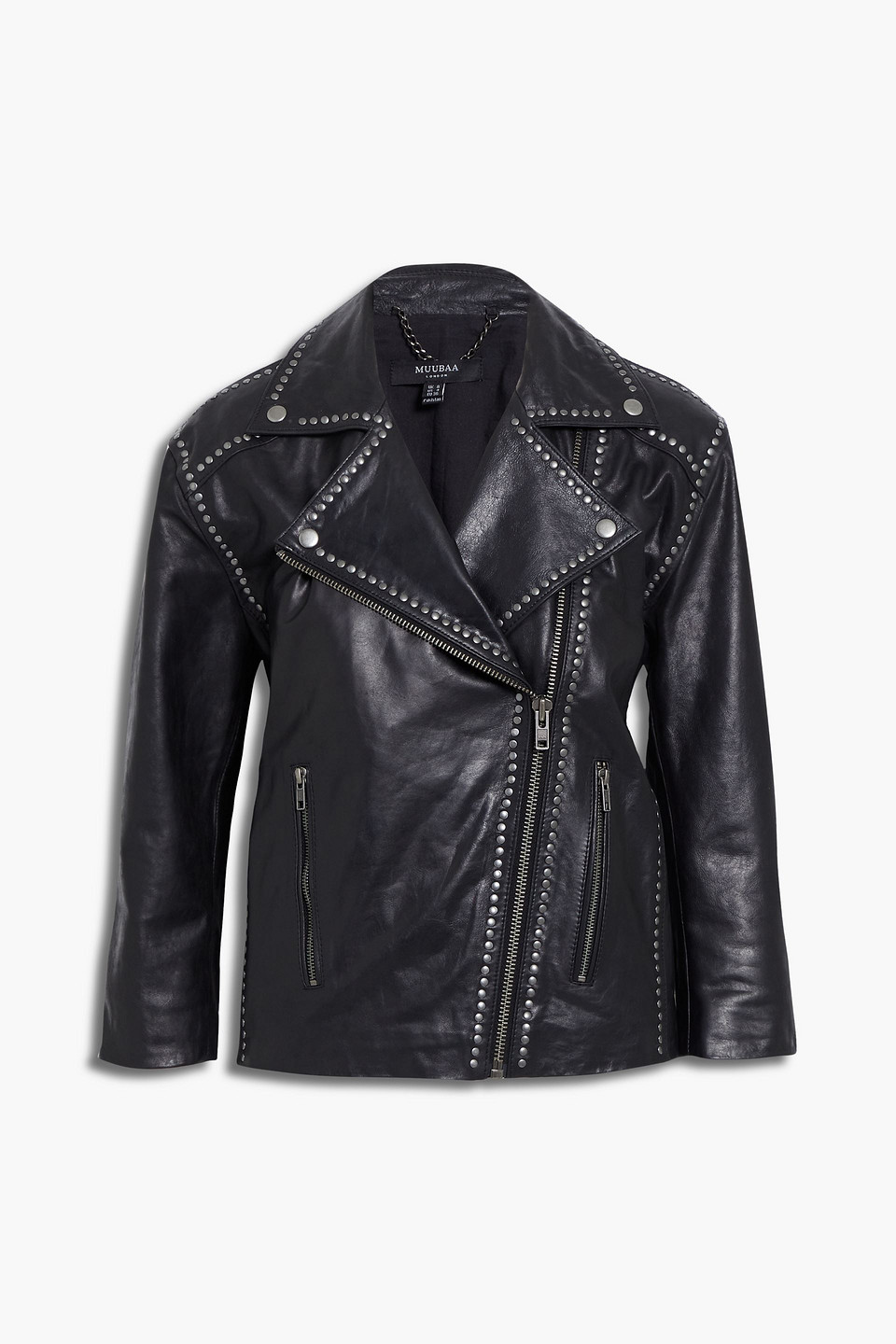 Muubaa Talia studded leather biker jacket