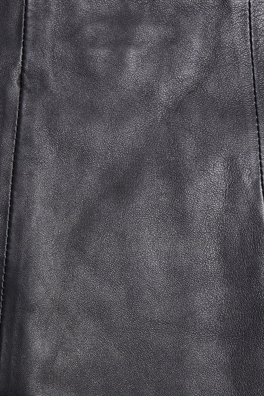 MUUBAA Zoe leather midi skirt
