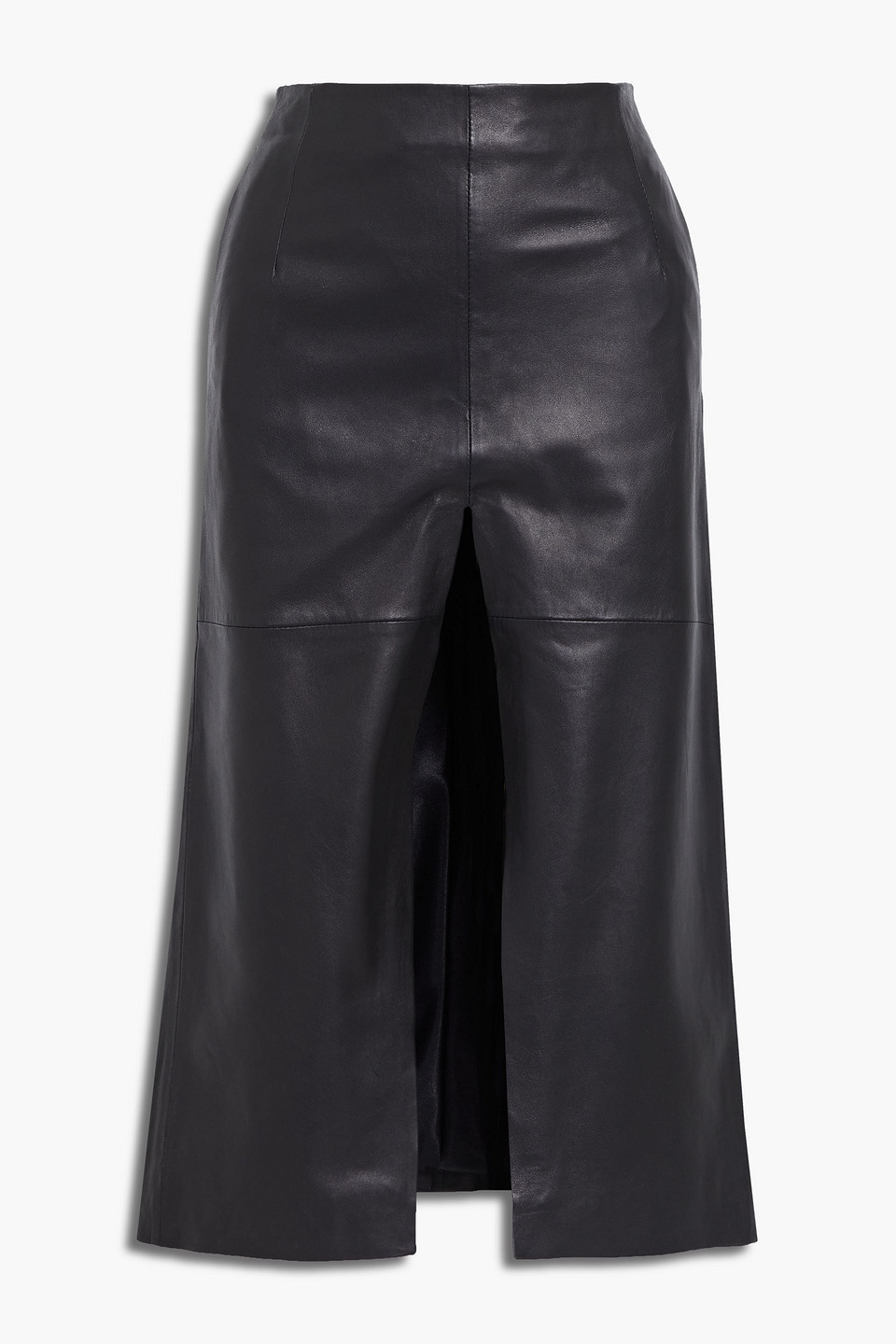 Muubaa Zoe leather midi skirt