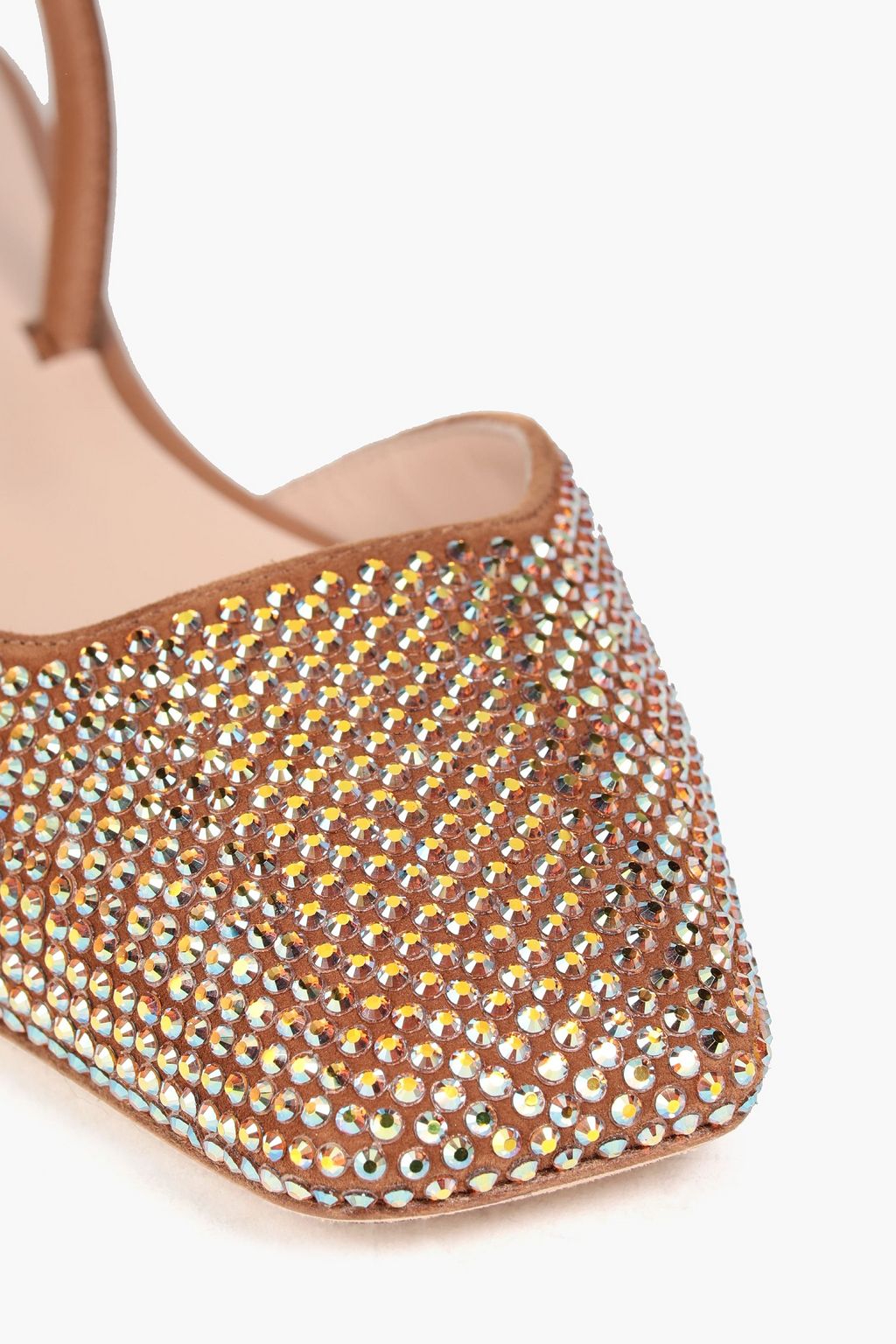 GIUSEPPE ZANOTTI Apigalle 装飾付き レザー スリングバック フラットシューズ