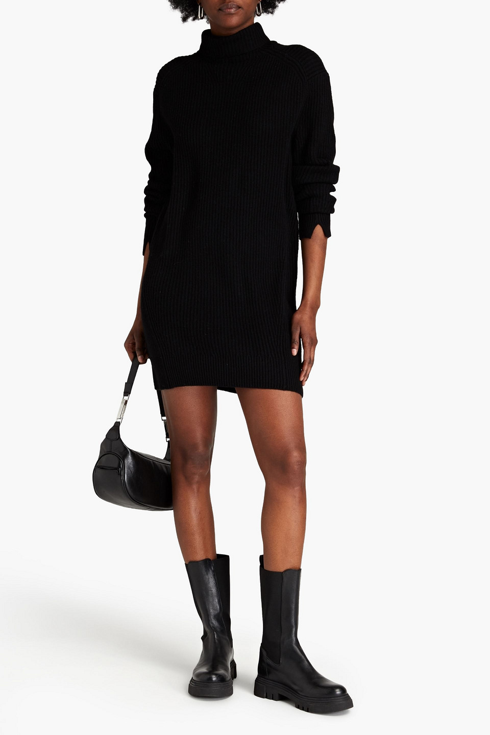 RAG & BONE PIERCE RIBBED CASHMERE MINI DRESS