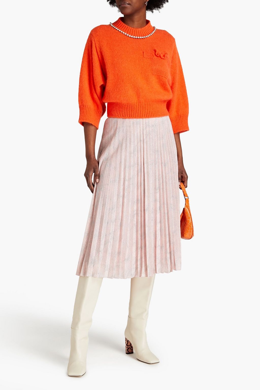 VIVETTA Crystal-embellished knitted sweater
