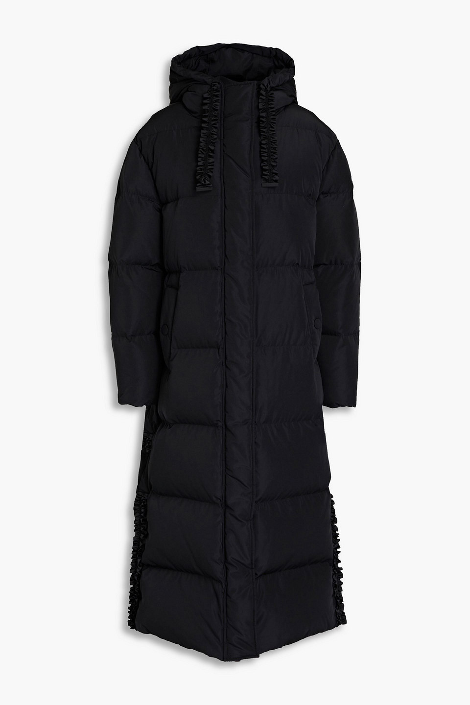 Vivetta Quilted Shell Hooded Down Coat In Black