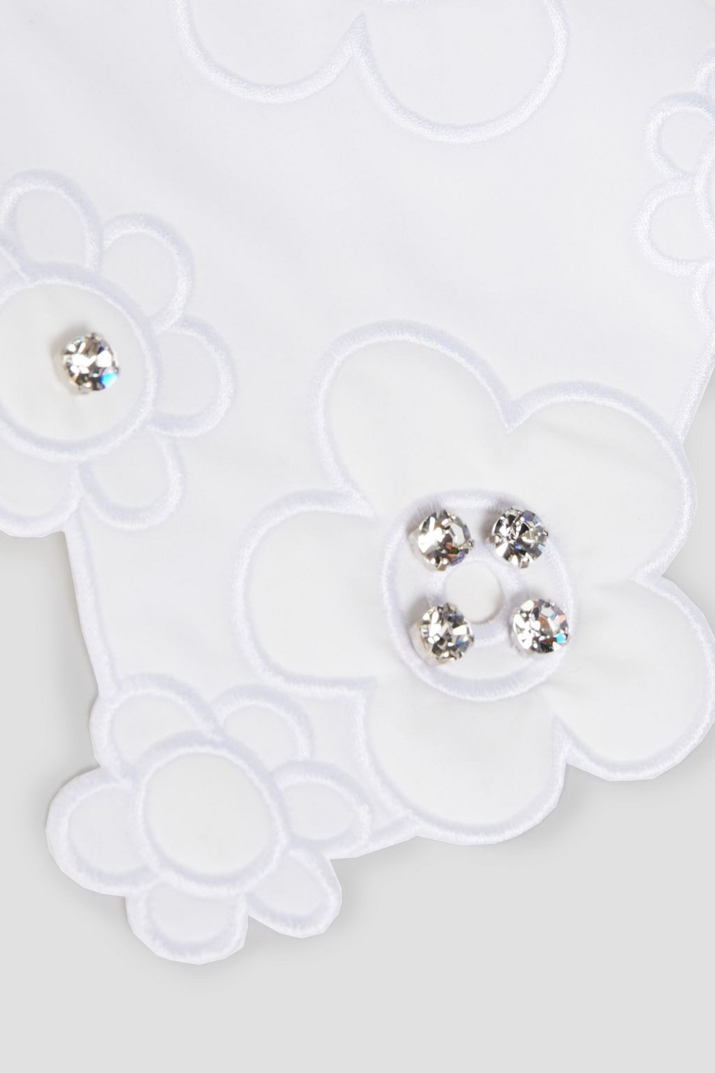 VIVETTA Embellished cotton-blend poplin collar