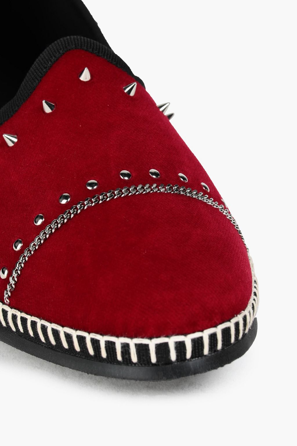 GIUSEPPE ZANOTTI حذاء لوفر ’فينيزيان’ من المخمل مزين بقطع معدنية