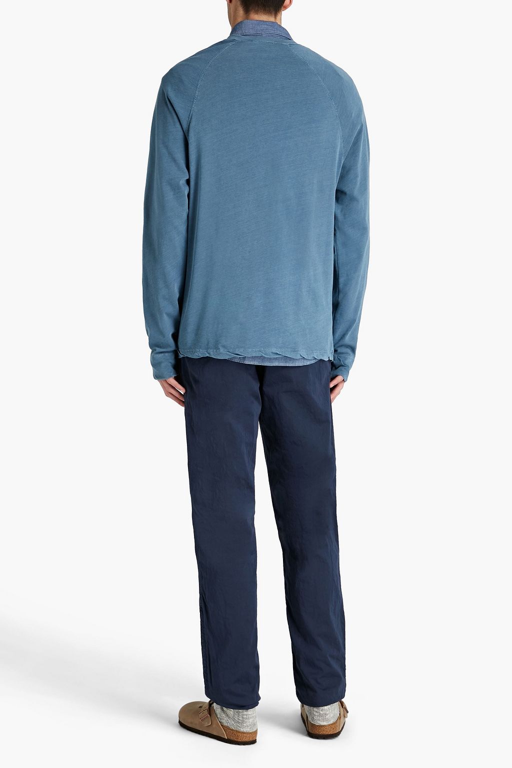 JAMES PERSE Cotton-jersey Henley T-shirt