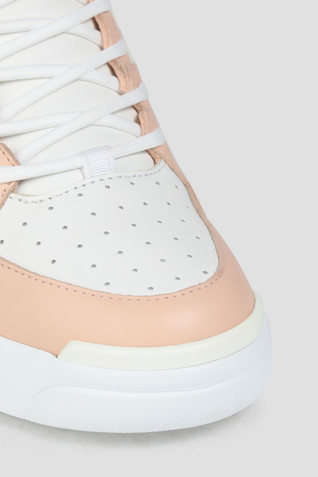 GIUSEPPE ZANOTTI Two-tone leather wedge sneakers