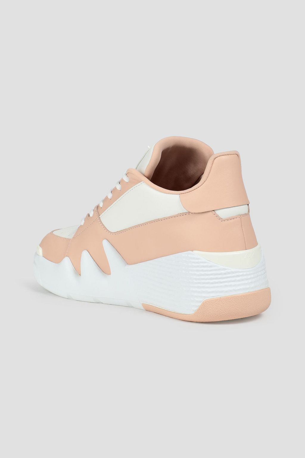 GIUSEPPE ZANOTTI Two-tone leather wedge sneakers