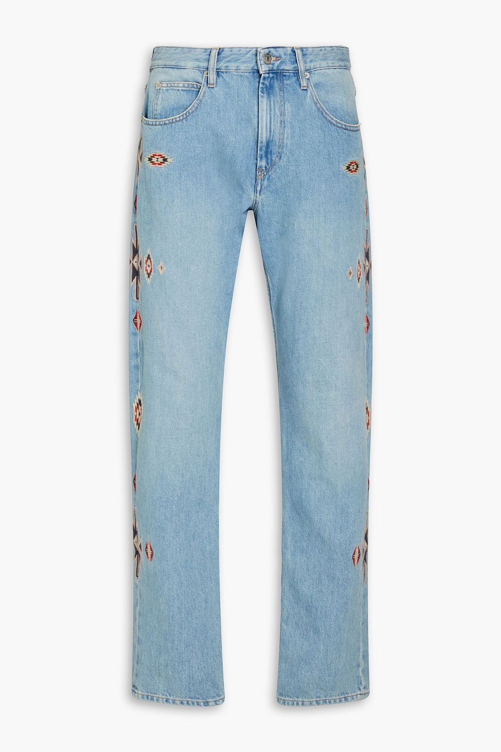 ライトデニム 刺繍入り デニム スリムフィット ジーンズ Isabel Marant The Outnet