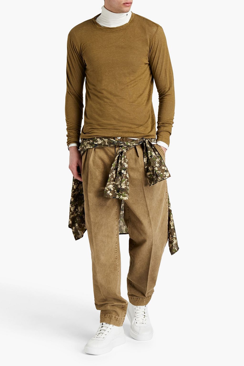 ISABEL MARANT Slim-fit slub linen-jersey T-shirt