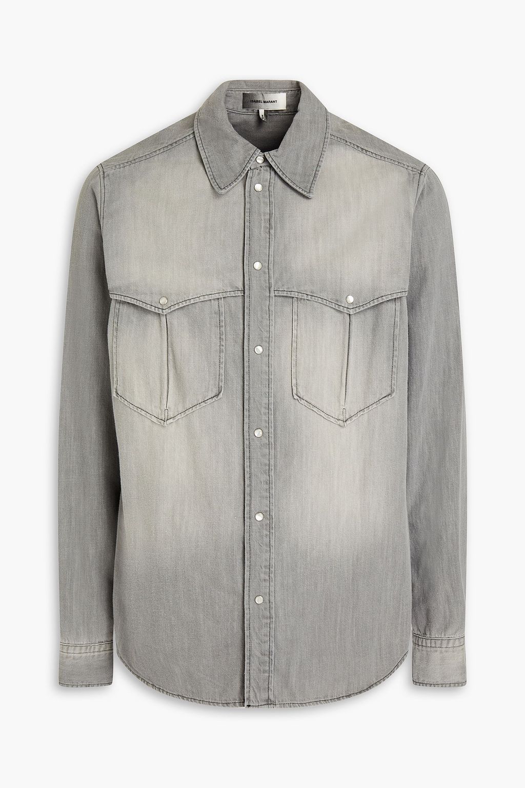 Anthracite Alickson faded denim shirt 