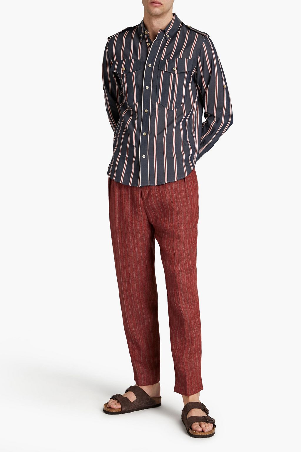 ISABEL MARANT Hustony striped jacquard shirt