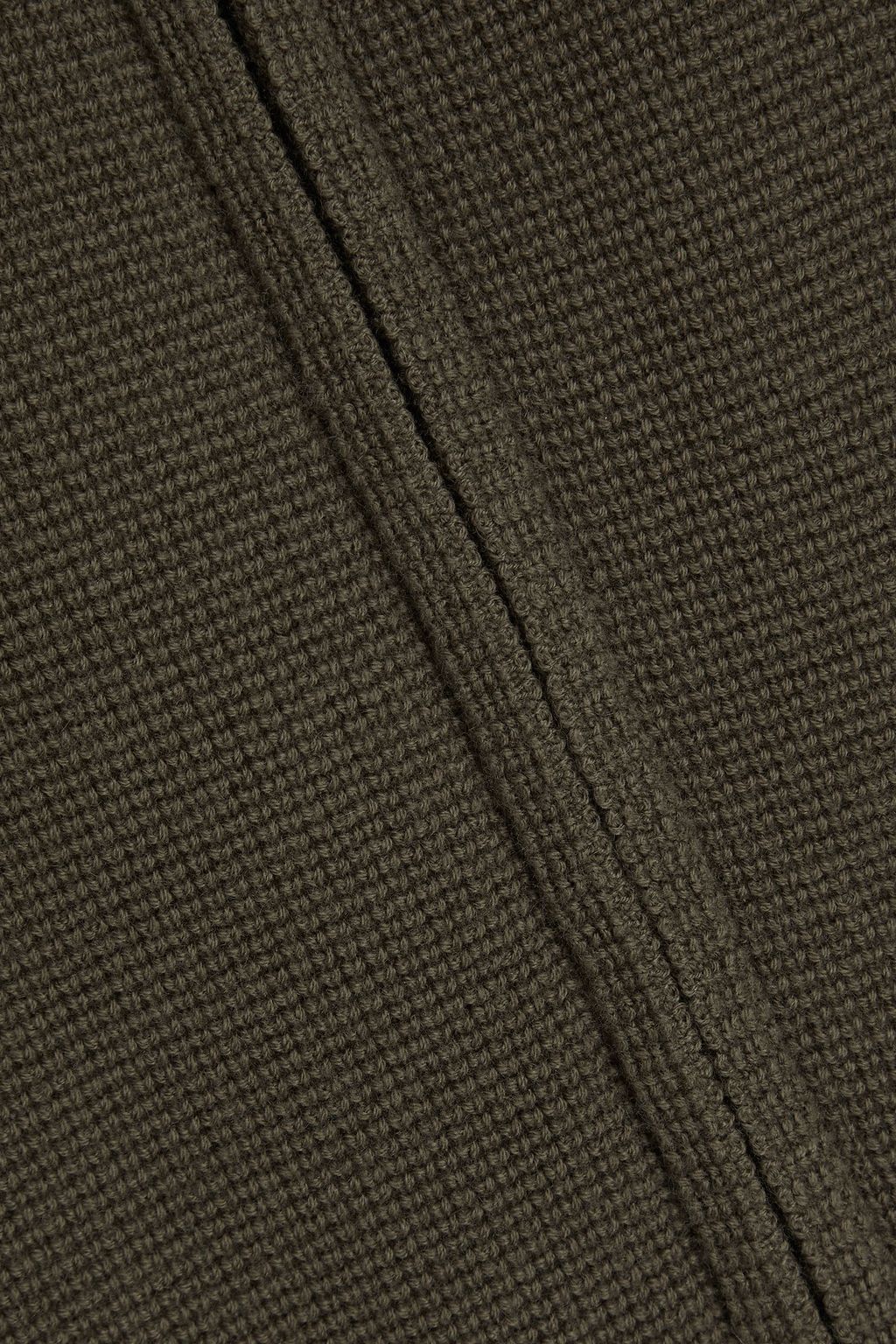JAMES PERSE Waffle-knit cotton and cashmere-blend zip-up sweater