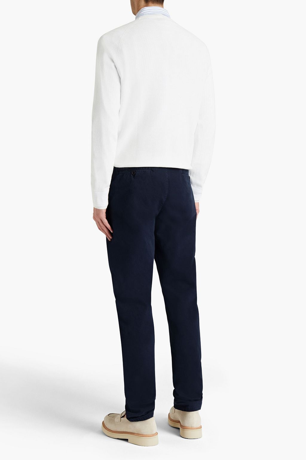 ASPESI Pleated cotton-gabardine chinos