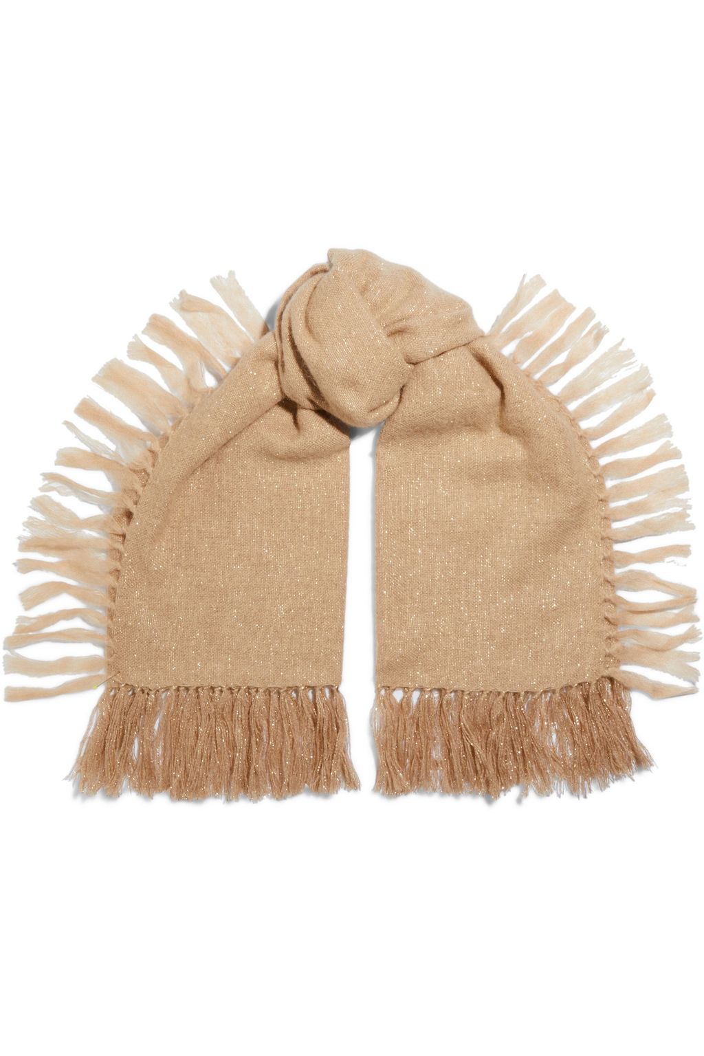 極細繊維クロス BRUNELLO CUCINELLI フリンジ付き メタリックガーゼ