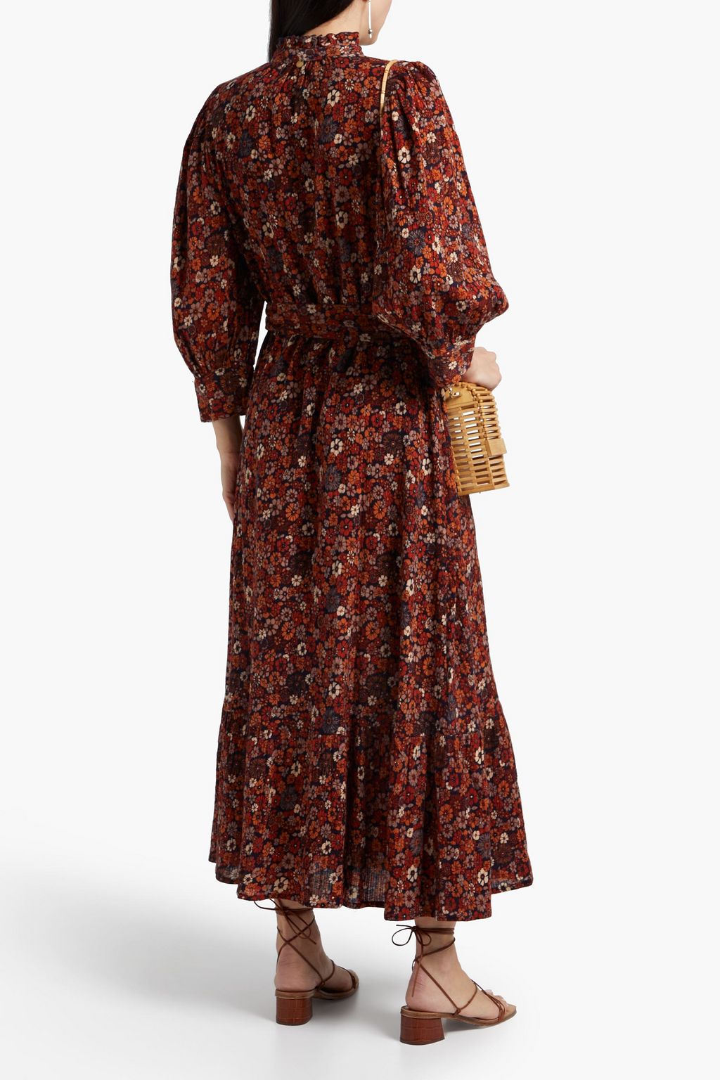 ANTIK BATIK Paoli belted floral-print cotton-gauze maxi dress