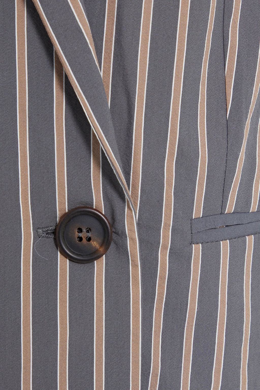 BRUNELLO CUCINELLI Striped cotton-blend vest