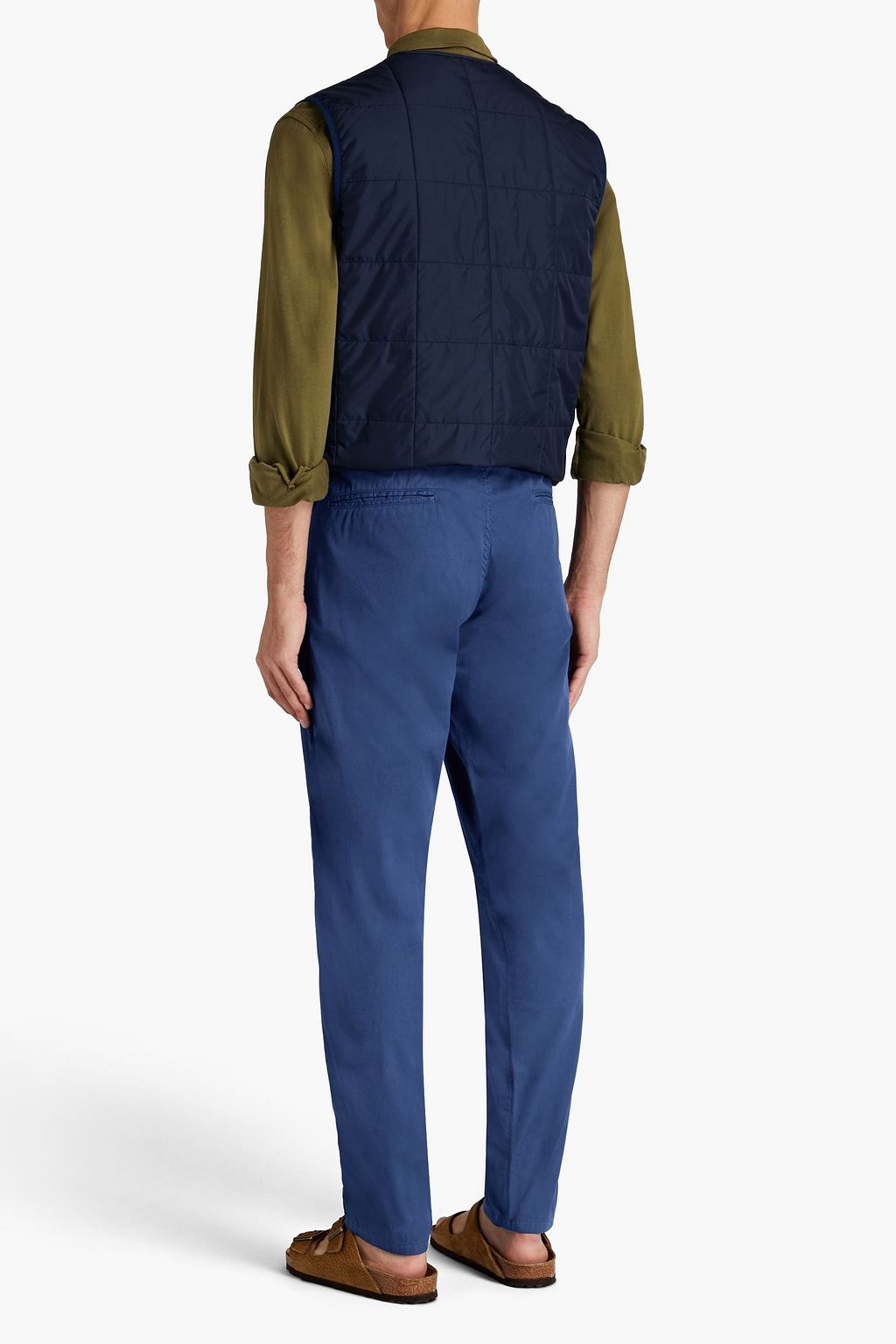 ASPESI Pleated cotton-twill chinos