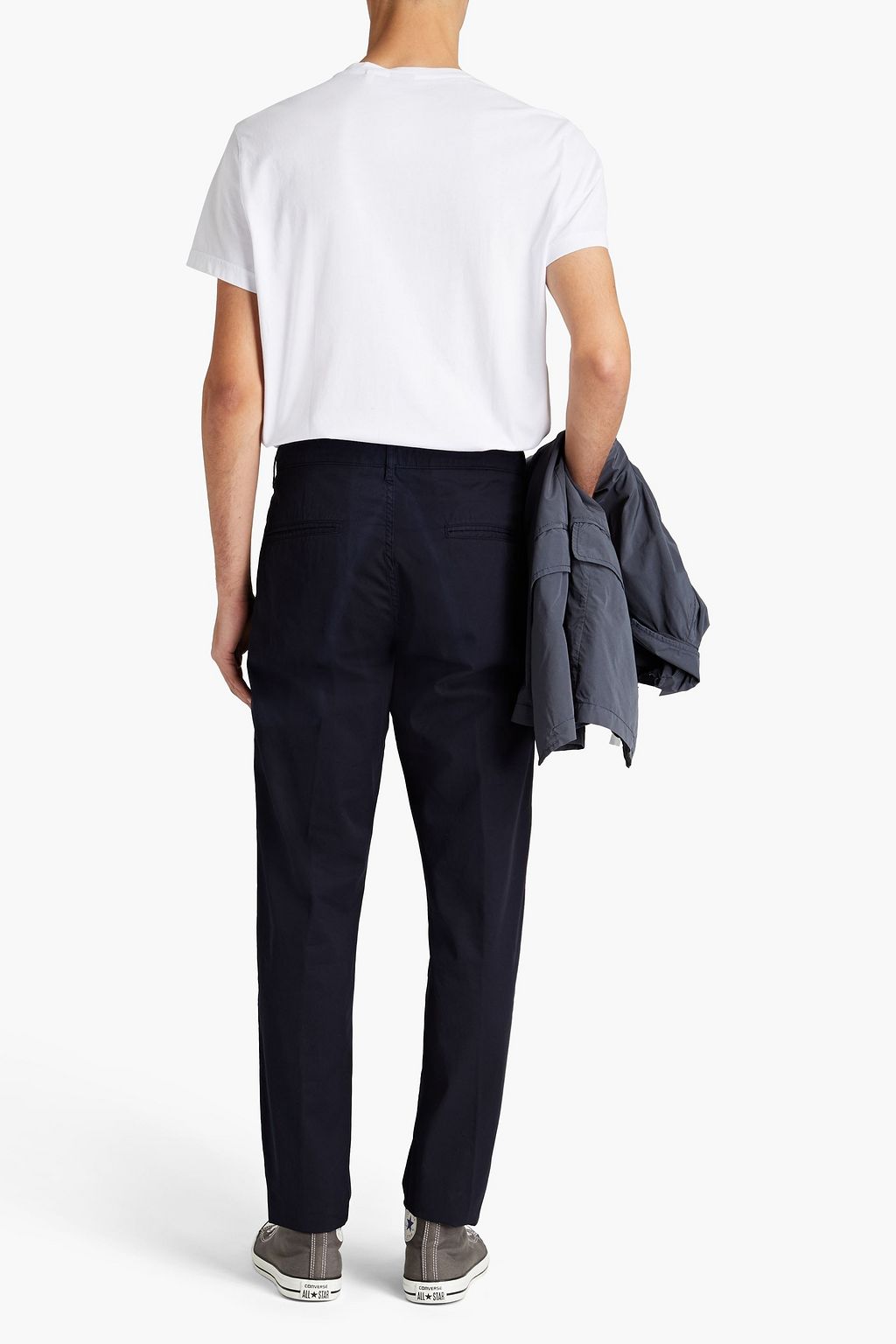 ASPESI Pleated cotton-twill chinos